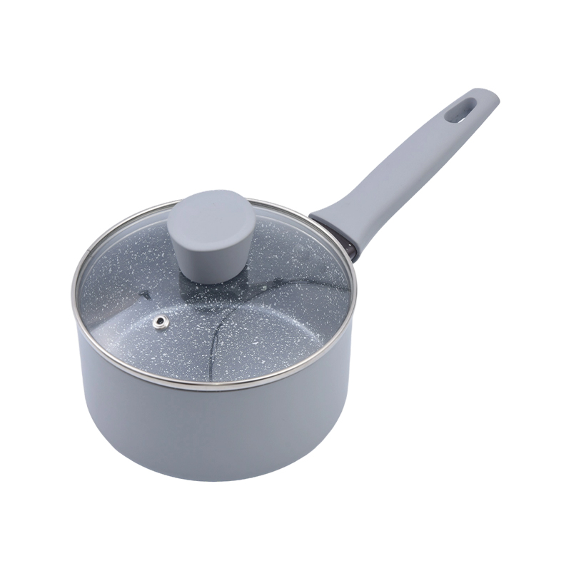 Panela de Alumínio Prensado Creme Mármore